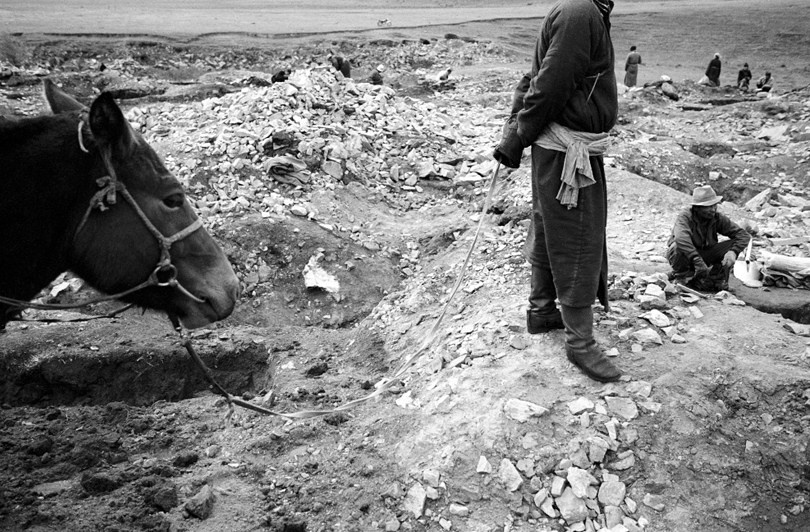 Illegal gold mine, Mongolia. 2009