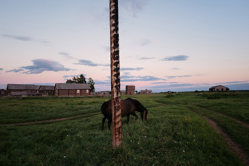 Lampozhnya village, Mezensky district, Arkhangelsk region, Russia. August 2017