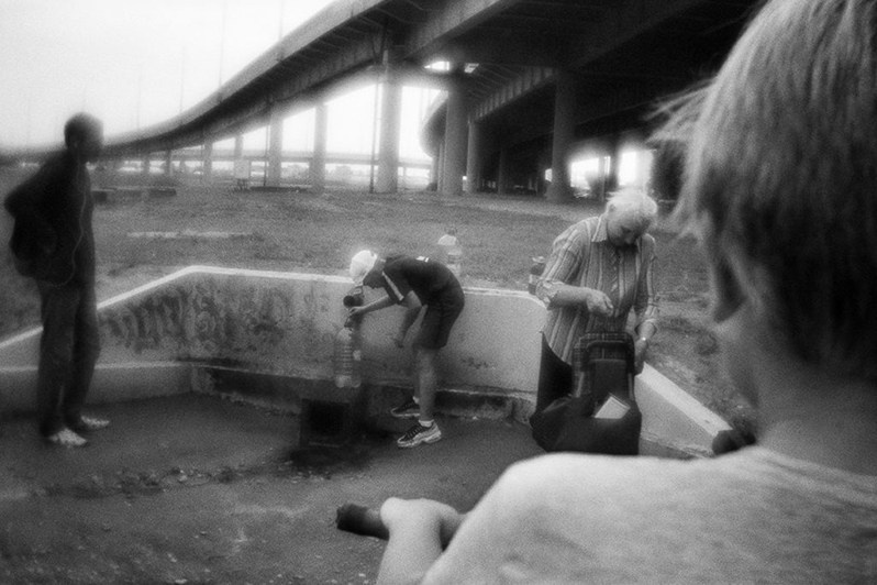 Источник воды, Калининград, Россия. Август 2018