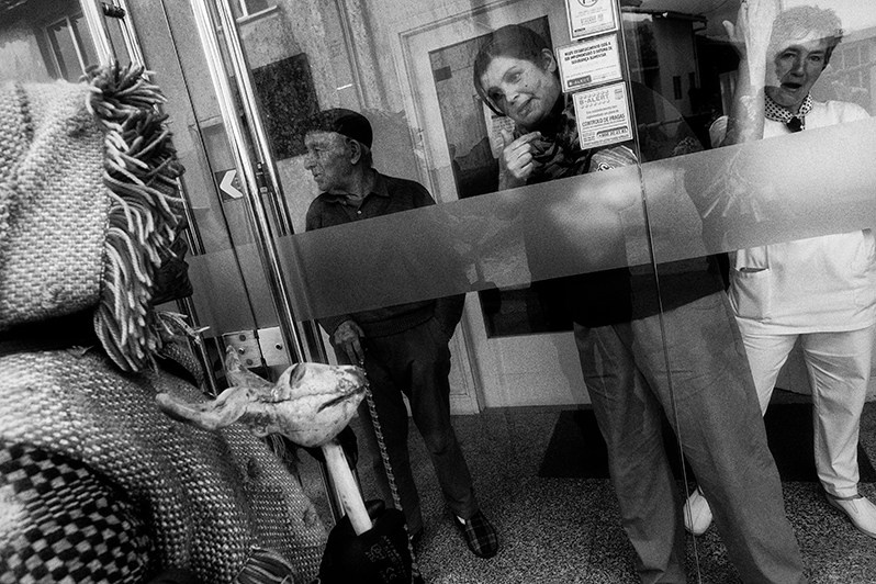 The “Máscaros” try to enter a nursing home, Vinhais municipality, Bragança district, Trás-os-Montes region, Portugal. 2019