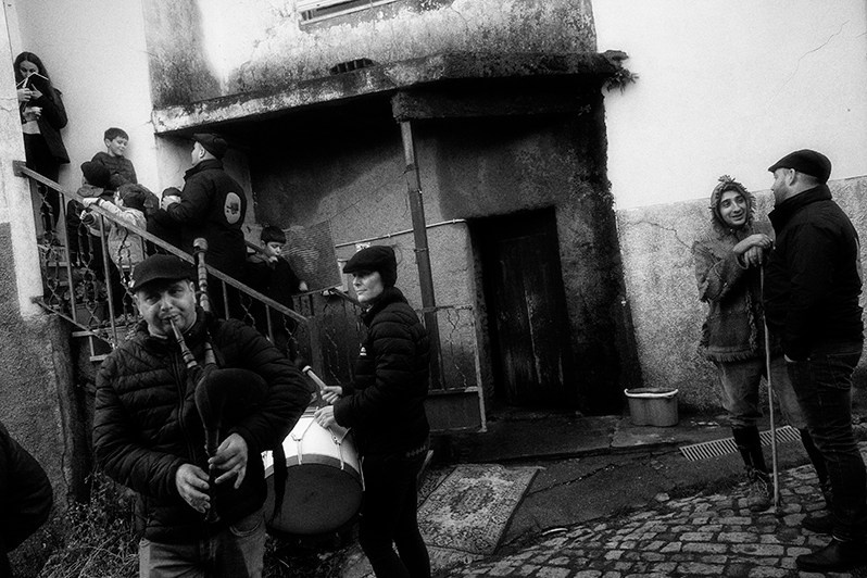 The “Mordomos” and the “Máscaros” during the “Peditório”, Vinhais municipality, Bragança district, Trás-os-Montes region, Portugal. 2022