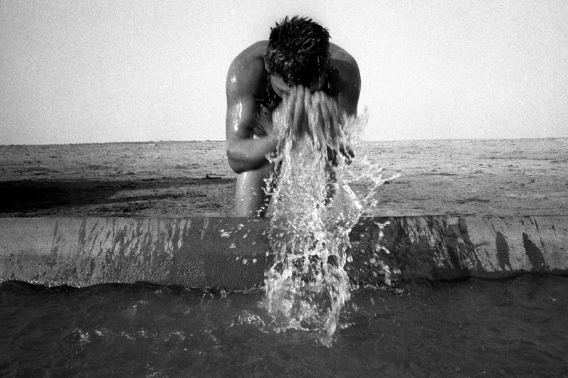 Water in desert, in the vicinity of Akespe and Tastubek villages, Aralsk district, Kyzyl-Orda region, Kazakhstan. August 2001