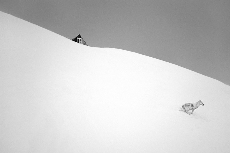 New Landscape in Sermiliqaq after the Storm, Sermiligaaq settlement, Sermersooq municipality, Greenland, Kingdom of Denmark. 1997