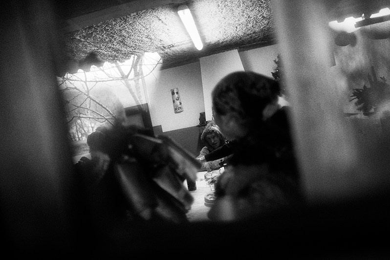 The “Máscaros” inside a house during the “Ronda”, Vinhais municipality, Bragança district, Trás-os-Montes region, Portugal. 2017