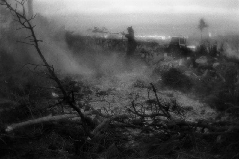Collecting firewood in the vicinity of the Dardanelles Strait, near Çanakkale, Turkey. January 2009
