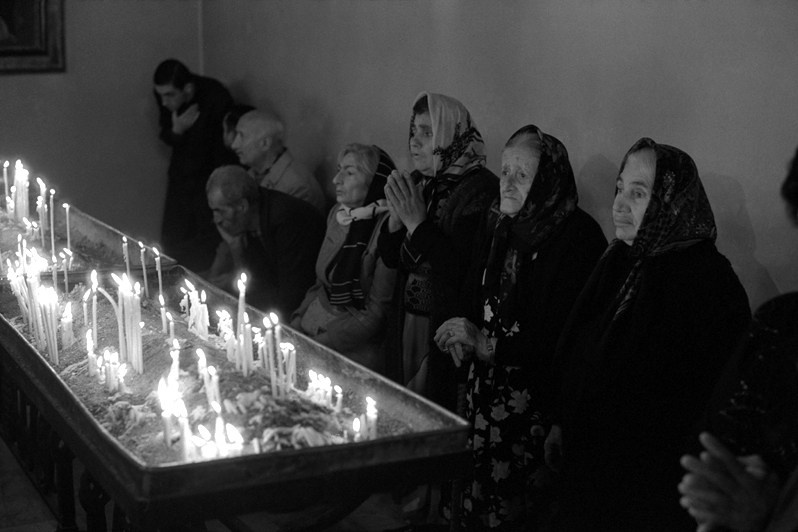 In the Cathedral, Vagharshapat, Armavir province, Armenia. October 2006