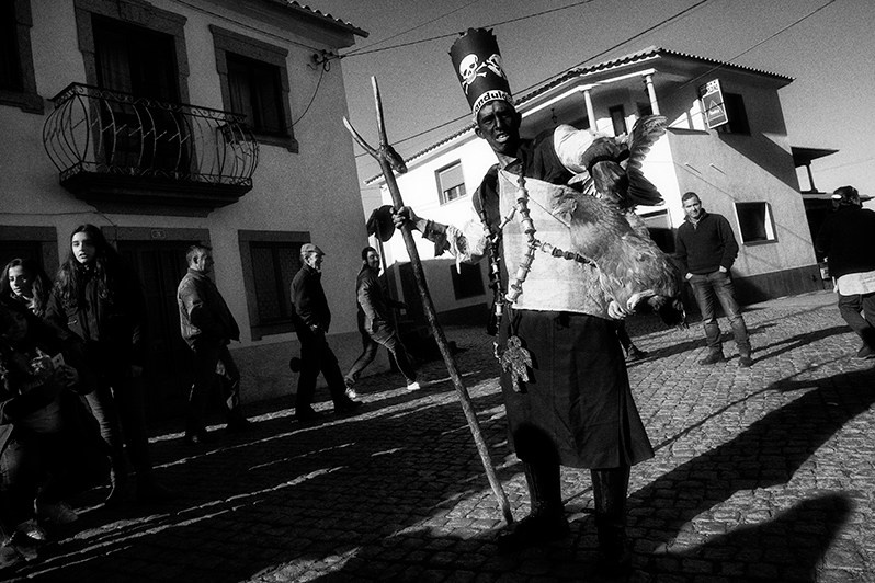 “Farandulo” demonstrating his ability to catch chickens just one hand, Mogadouro municipality, Bragança district, Trás-os-Montes region, Portugal. 2019
