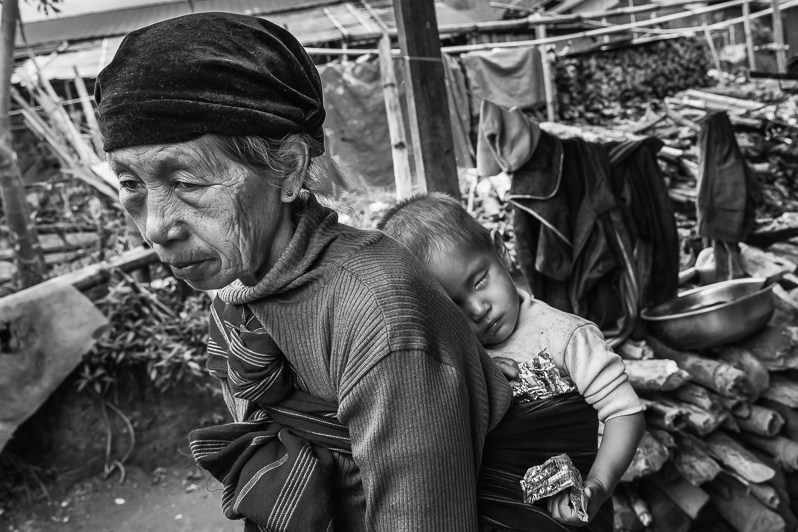Hpun Lum Yang IDP camp in KIA controlled territory, Kachin state, Myanmar. April 2019
