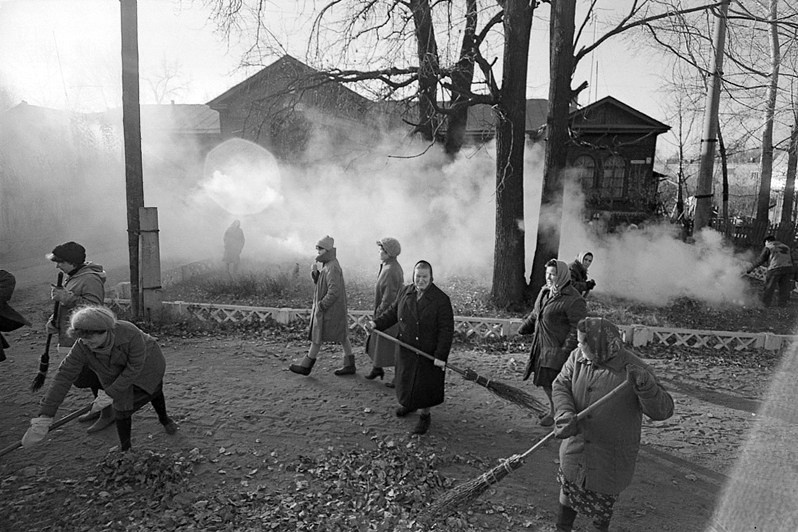 Субботник на станции Паратск, Зеленодольск, Татарстан, Россия. 1986