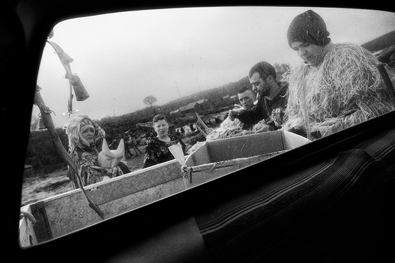 The “Caretos” prepare for the start of the party, Lamego municipality, Viseu district, Trás-os-Montes region, Portugal. 2018
