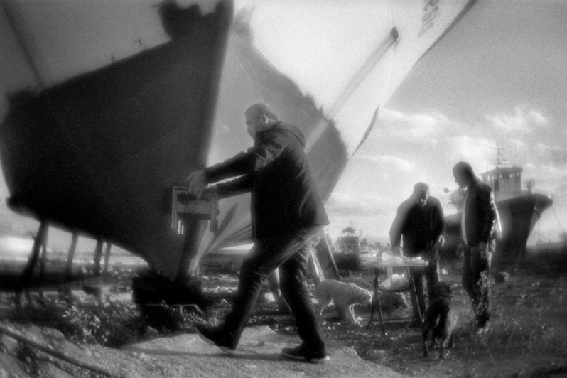Picnic on the shore of the Black Sea, near Sinop, Turkey. November 2014