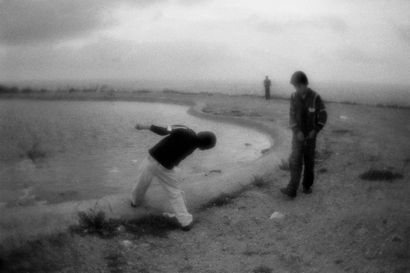 Stones skipping, Antalya, Southwest Anatolia, Turkey. April 2011