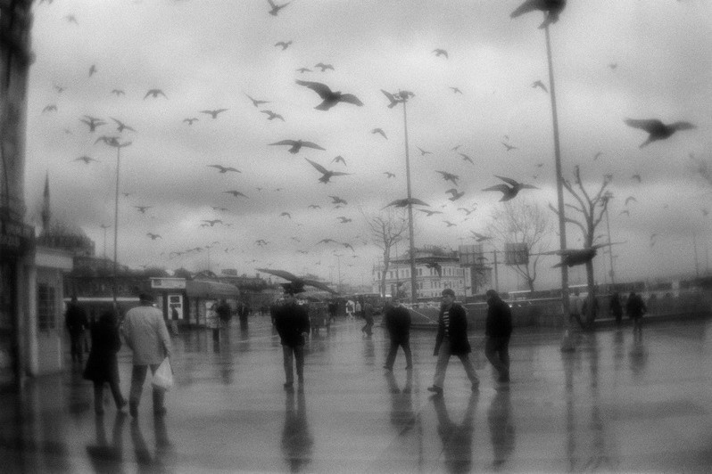 New Mosque square, Yeni Cami meydanı, Eminönü district, Istanbul, Turkey. January 2009