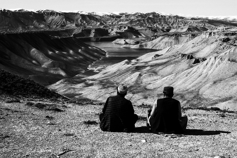 Afghans admire the view of the Bandi Amir karst lakes at an altitude of 3,000 metres, Bamyan province, Afghanistan. 2024