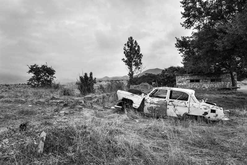 Jrakan second line of defence in the ethnically cleansed territory of Cabrayil, Nagorno Karabakh Republic. August 2016