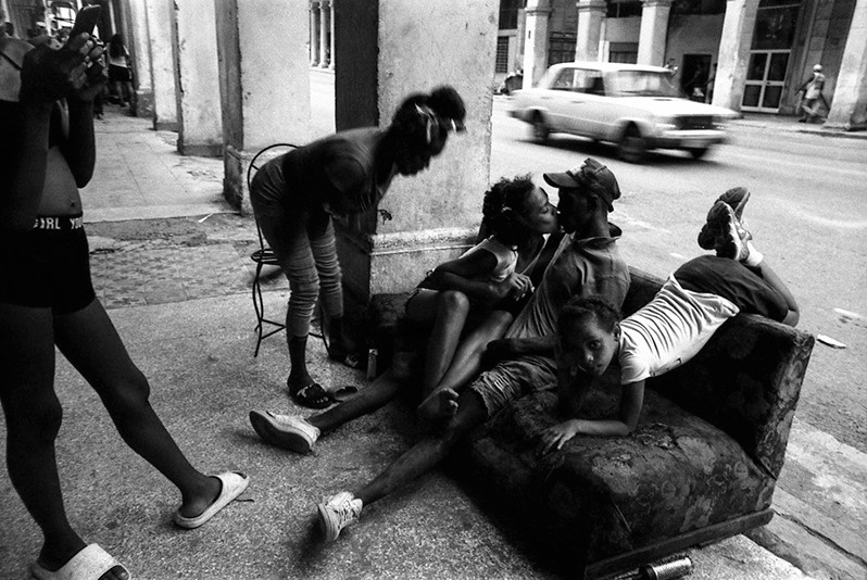 Daily life of the inhabitants of Reina Street, Centro Habana district, Havana, Cuba. 2022