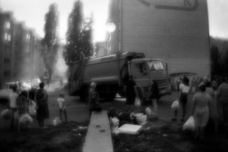 Сбор мусора, Лиски, Воронежская область, Россия. Сентябрь 2019