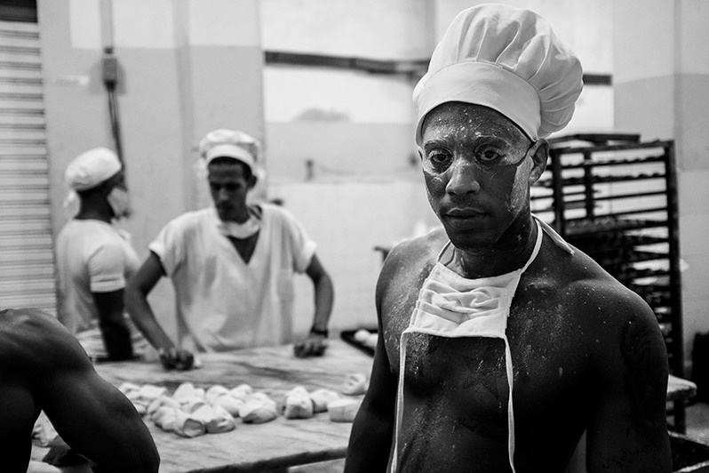 The interior of the state bakery, which did not cease operations during the medical crisis Covid-19, Centro Habana district, Havana, Cuba. 2020