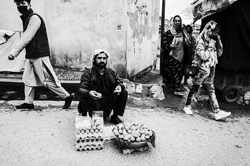 Egg seller, Shur Bazar, Kabul, Afghanistan. 2024
