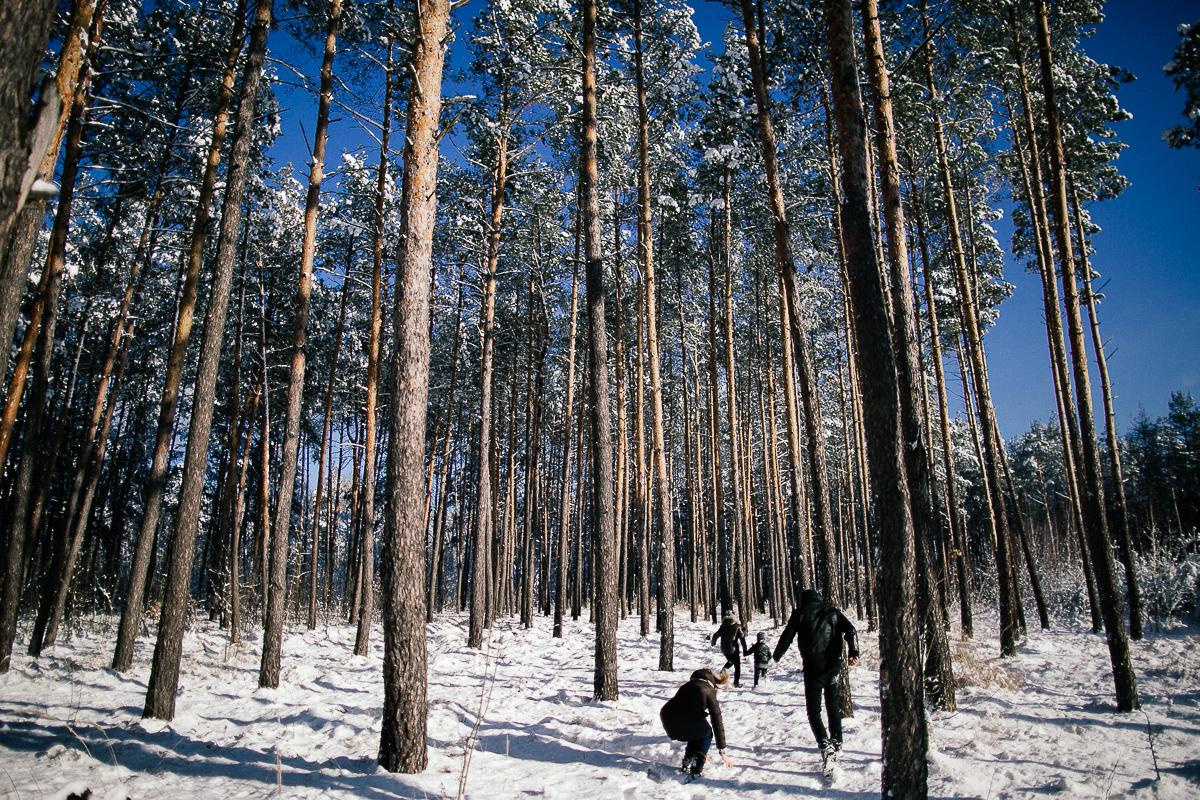 Андрей + Ира = Алина + Кирюша. Зима. Свадебный фотограф в Германии
