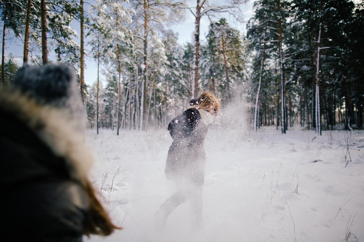Андрей + Ира = Алина + Кирюша. Зима. Свадебный фотограф в Германии