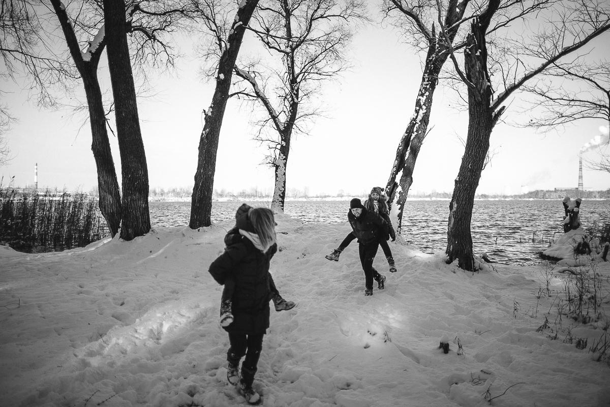 Андрей + Ира = Алина + Кирюша. Зима. Свадебный фотограф в Германии