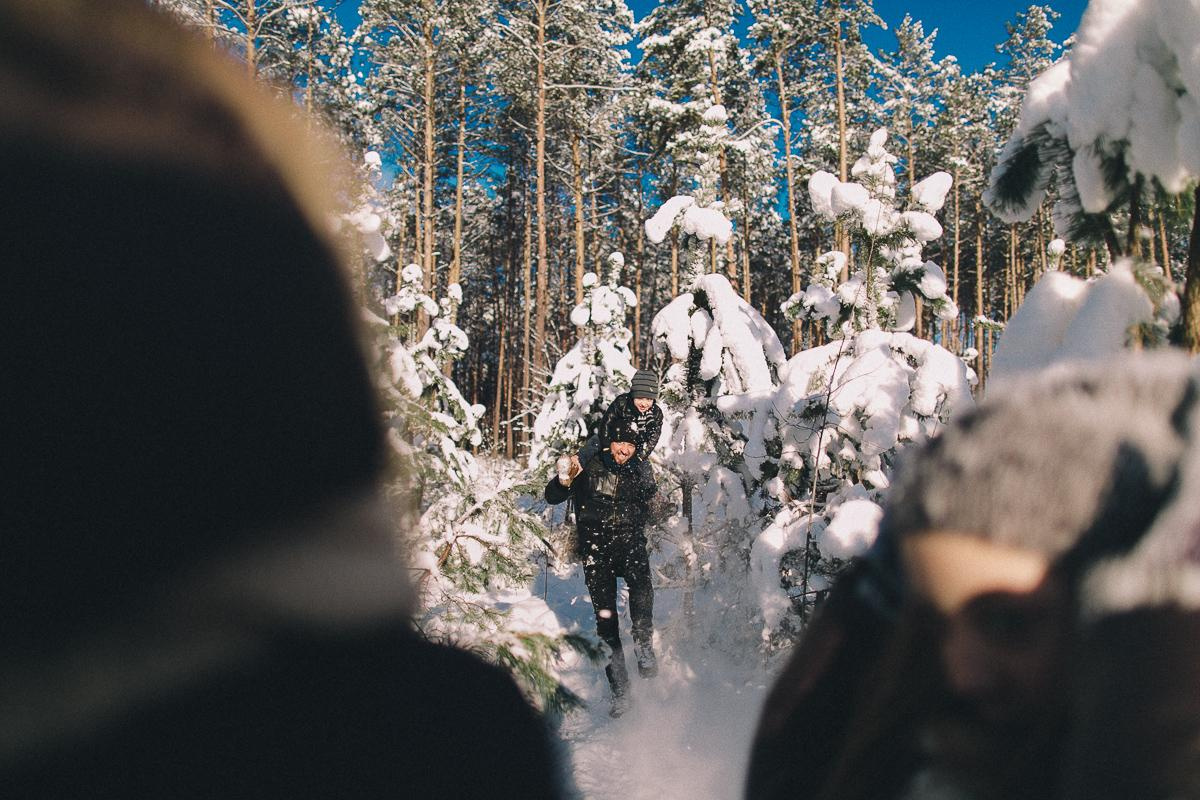 Андрей + Ира = Алина + Кирюша. Зима. Свадебный фотограф в Германии