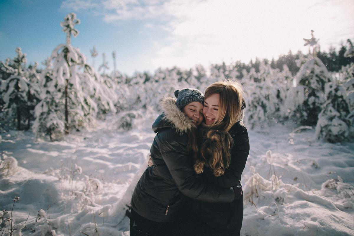 Андрей + Ира = Алина + Кирюша. Зима. Свадебный фотограф в Германии