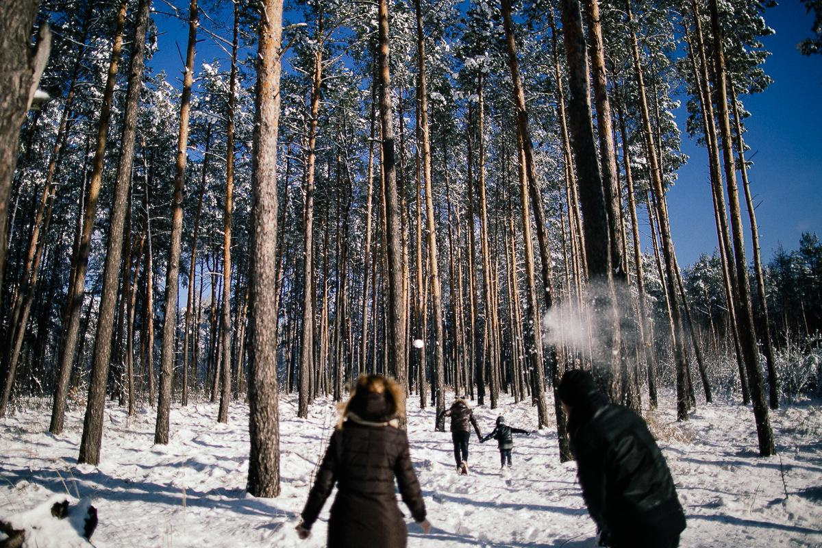 Андрей + Ира = Алина + Кирюша. Зима. Свадебный фотограф в Германии