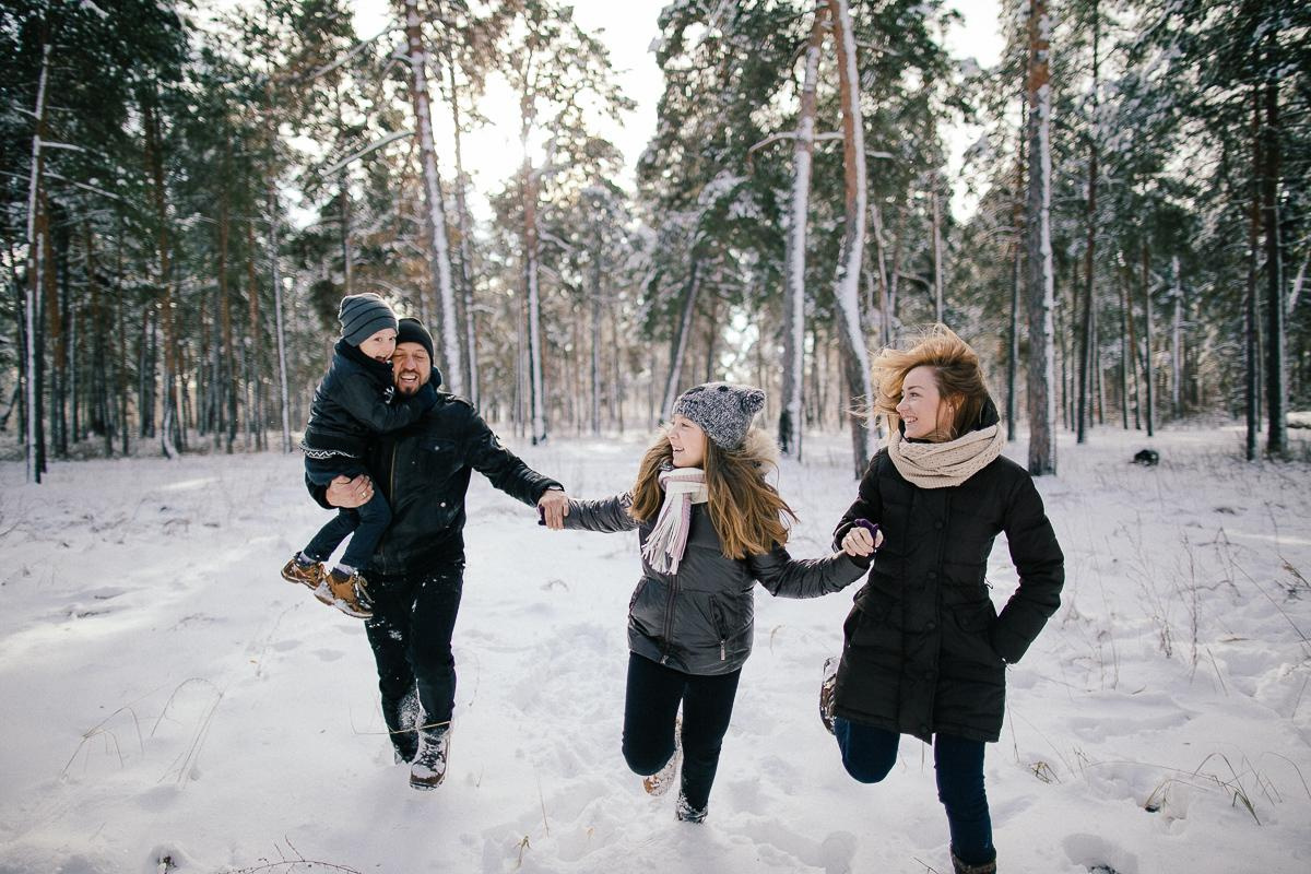 Андрей + Ира = Алина + Кирюша. Зима. Свадебный фотограф в Германии