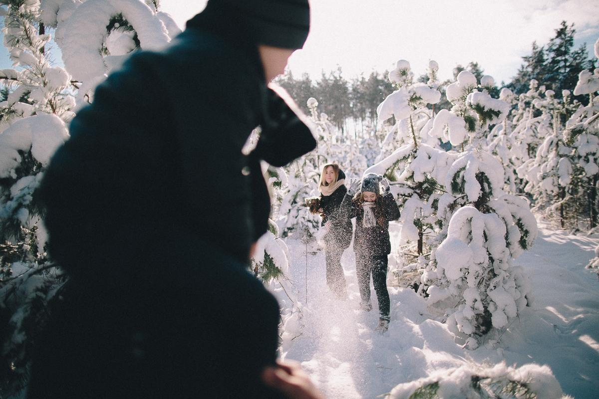 Андрей + Ира = Алина + Кирюша. Зима. Свадебный фотограф в Германии