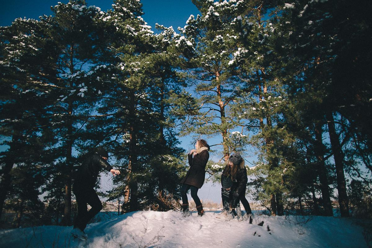Андрей + Ира = Алина + Кирюша. Зима. Свадебный фотограф в Германии