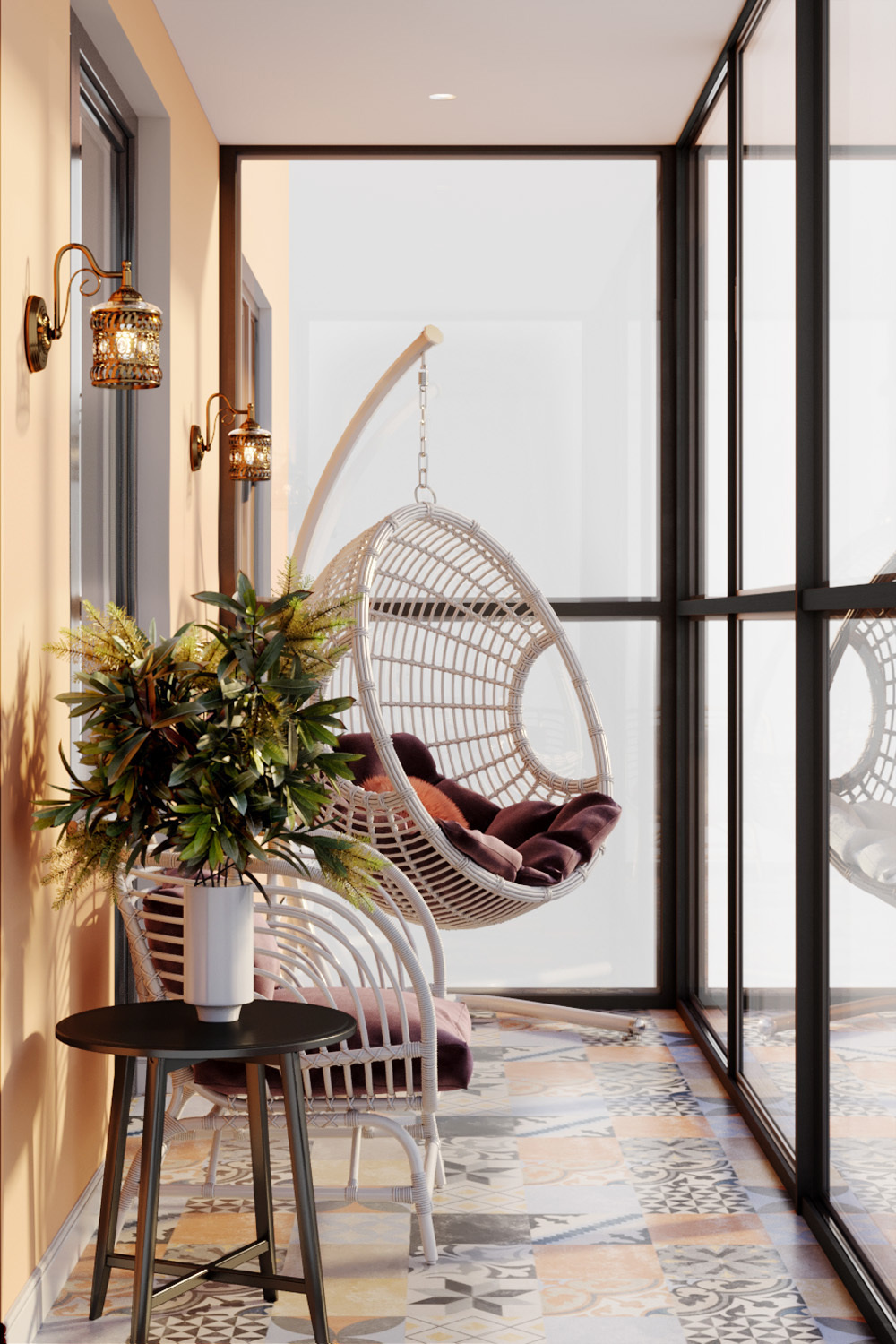 Дизайн балкона, идеи дизайна интерьера для квартиры.