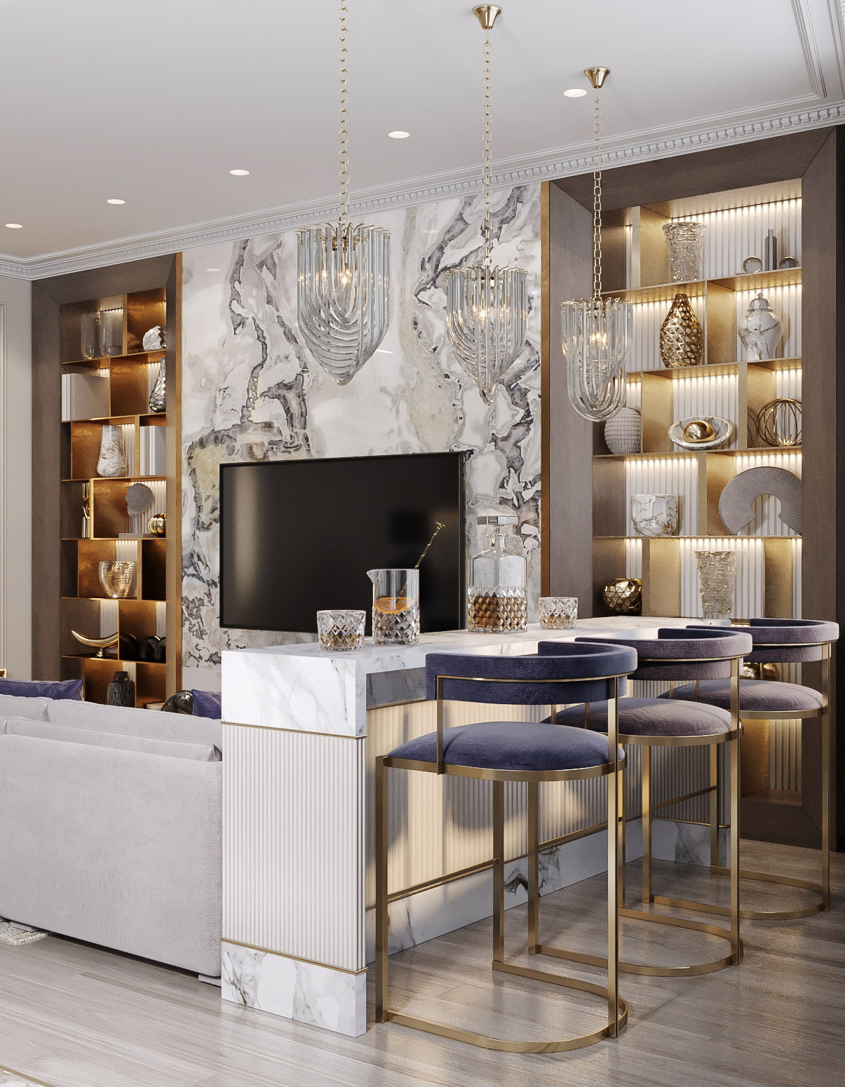 ЖК ЦАРСКАЯ ПЛОЩАДЬ 87 м². Студия Интерьерного Дизайна Artis Interiors