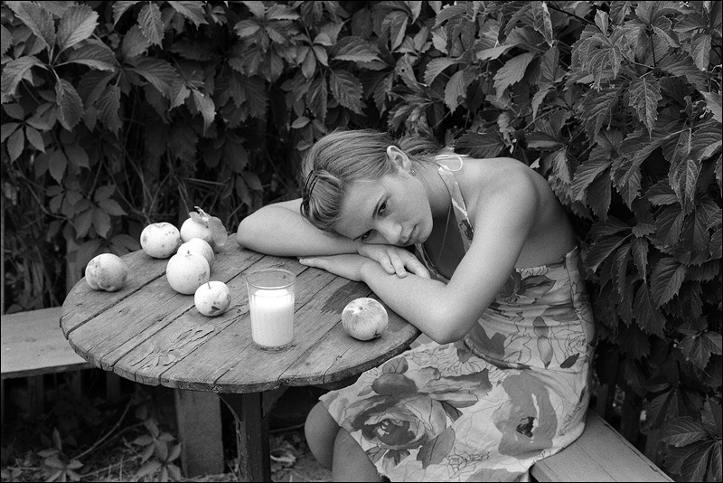 "The girl in the palisade", farm of Senshin, village of Oblivskaya district, Rostov-on-Don region, Russia, July 2010
