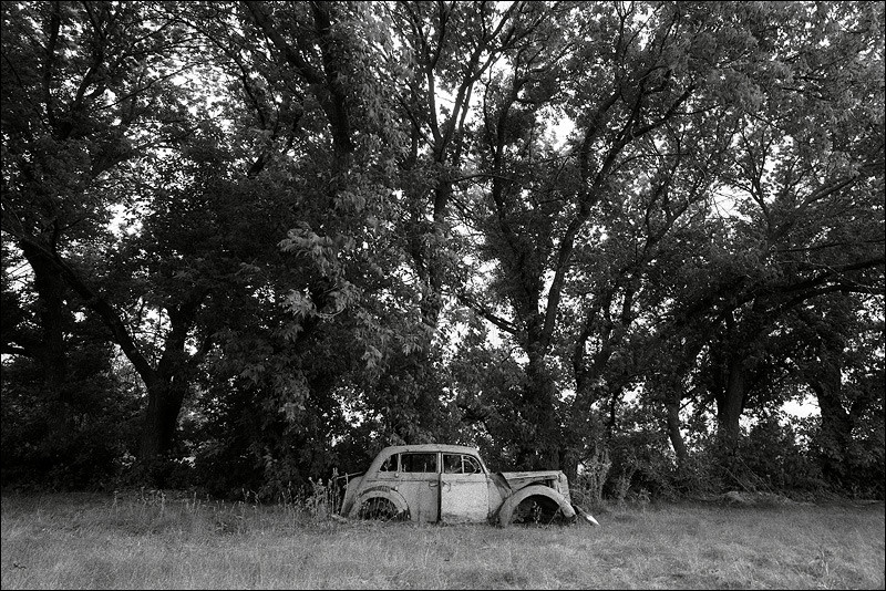 "The old Moskvich", farm of Senshin, village of Oblivskaya district, Rostov-on-Don region, Russia, July 2010