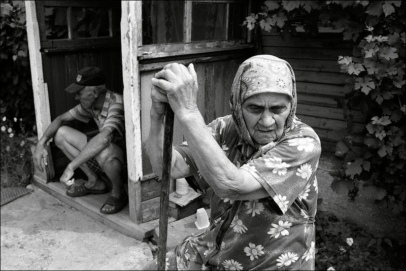 "Mother and the son", farm of Frolov, village of Oblivskaya district, Rostov-on-Don region, Russia, July 2010