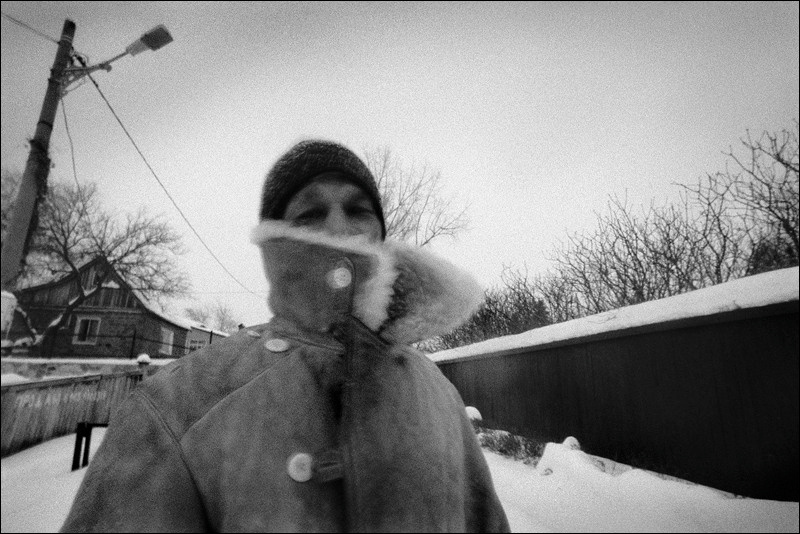 "Just a passerby. Evening blizzard", village of Vioshenskaya, Rostov-on-Don region, Russia, February 2012