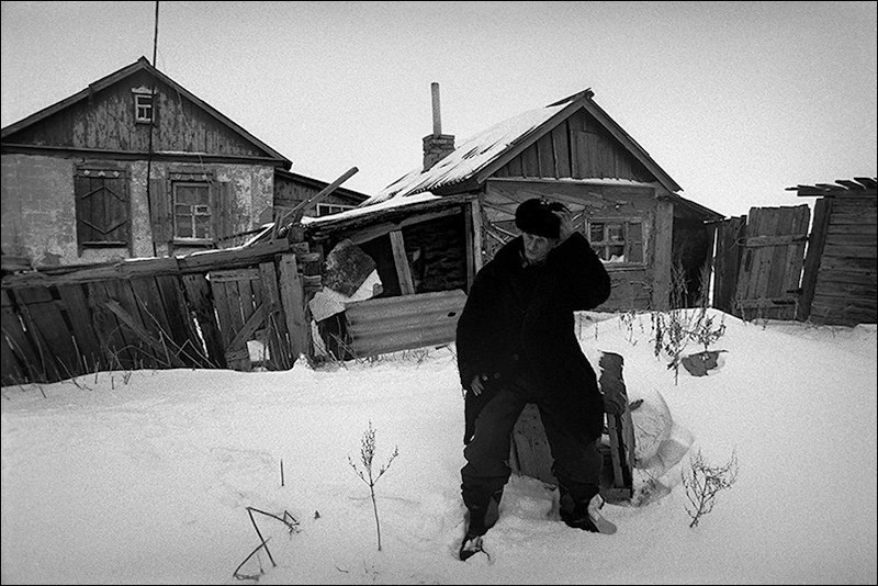 "Behind the outskirts of the yard economy", farm of Senshin, village of Oblivskaya district, Rostov-on-Don region, Russia, January 2012