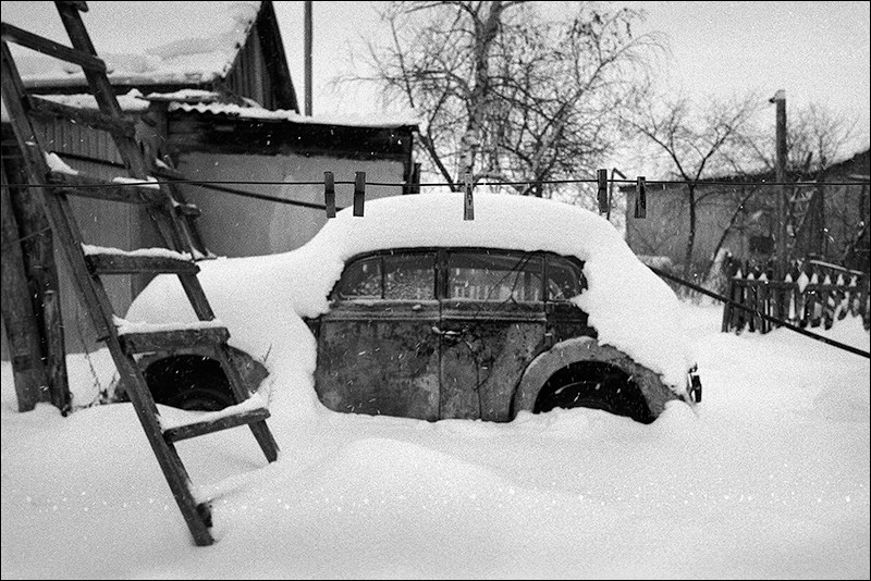 "Snow-covered yard", farm of Bykovsky, Verhnedonsk district, Rostov-on-Don region, Russia, February 2012