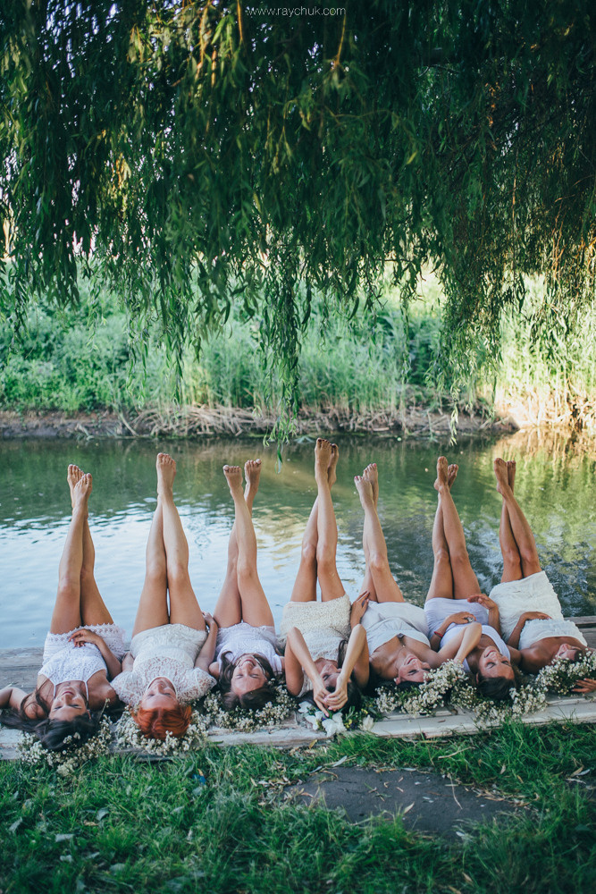 Olya and girl.Hen parties