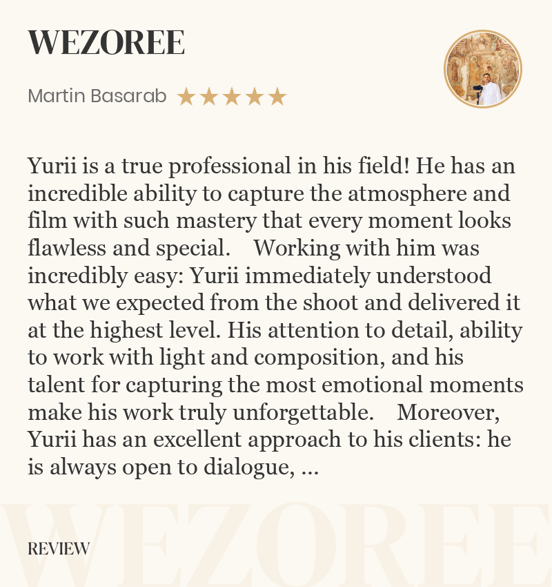 Client Testimonials — Wedding Photo & Video | Yarets Studio. Wedding Photographer & Videographer in Barcelona, Europe | Yarets Studio