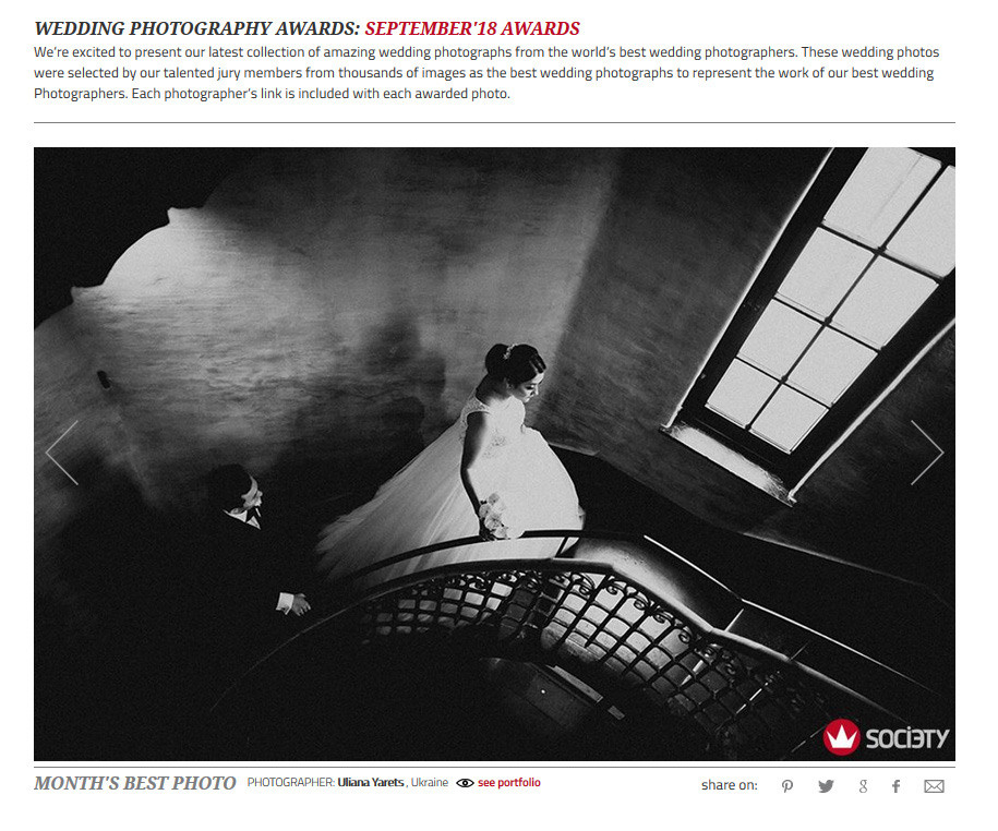 Wedding awards. Весільна Фото і відео Зйомка