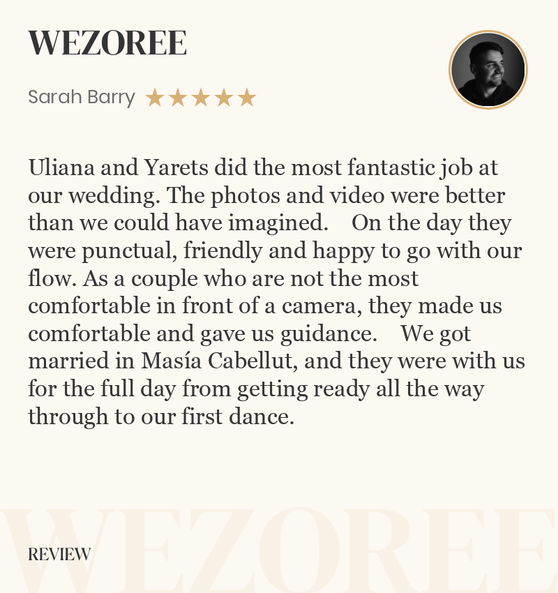 Client Testimonials — Wedding Photo & Video | Yarets Studio. Wedding Photographer & Videographer in Barcelona, Europe | Yarets Studio