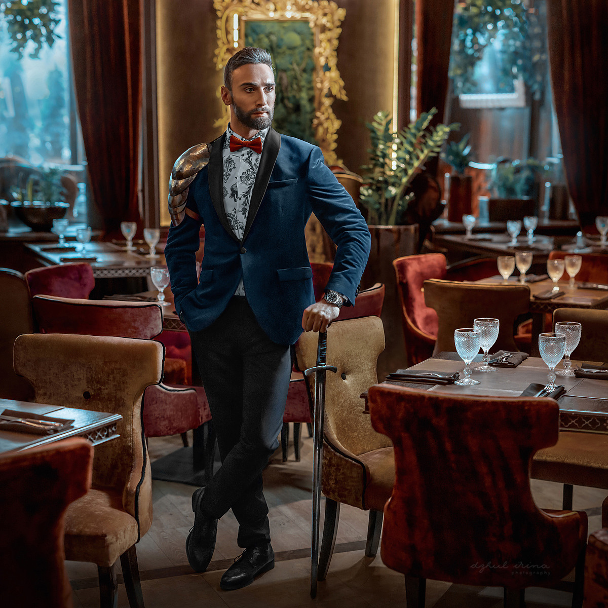 Photo project “Caballero” for NATALI magazine with celebrity. Art photographer in Amsterdam, the Netherlands Irina Dzhul