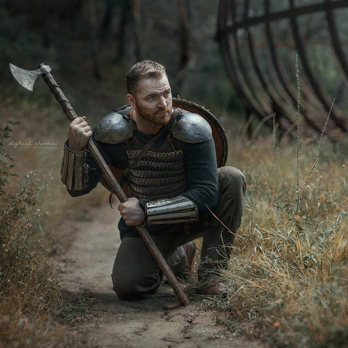 Shooting for the brand. Vikings drink LUUFEN. Symbol Ship. Art photographer in Amsterdam, the Netherlands Irina Dzhul