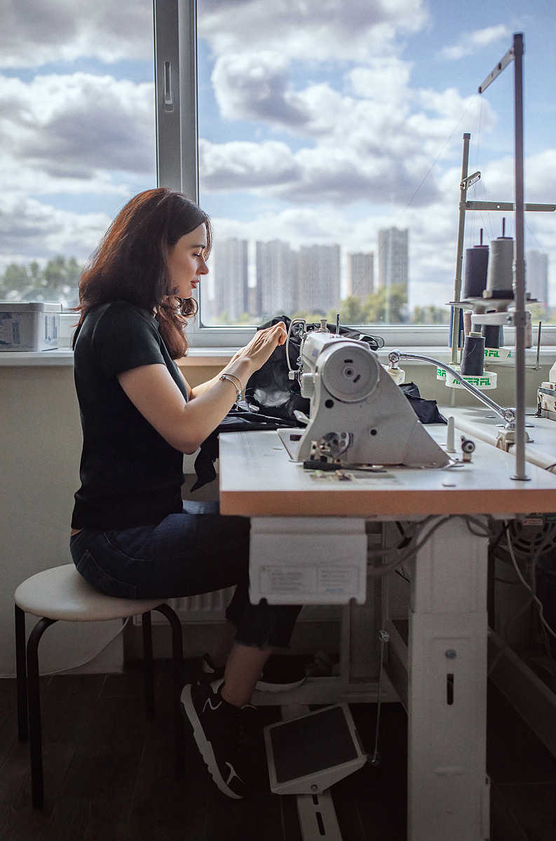 Shooting for the sewing studio. Art photographer in Amsterdam, the Netherlands Irina Dzhul