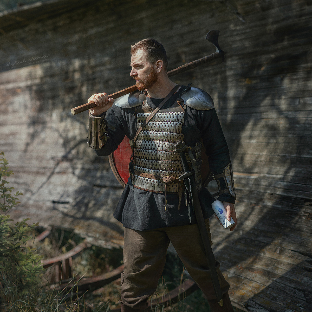 Shooting for the brand. Vikings drink LUUFEN. Symbol Ship. Art photographer in Amsterdam, the Netherlands Irina Dzhul