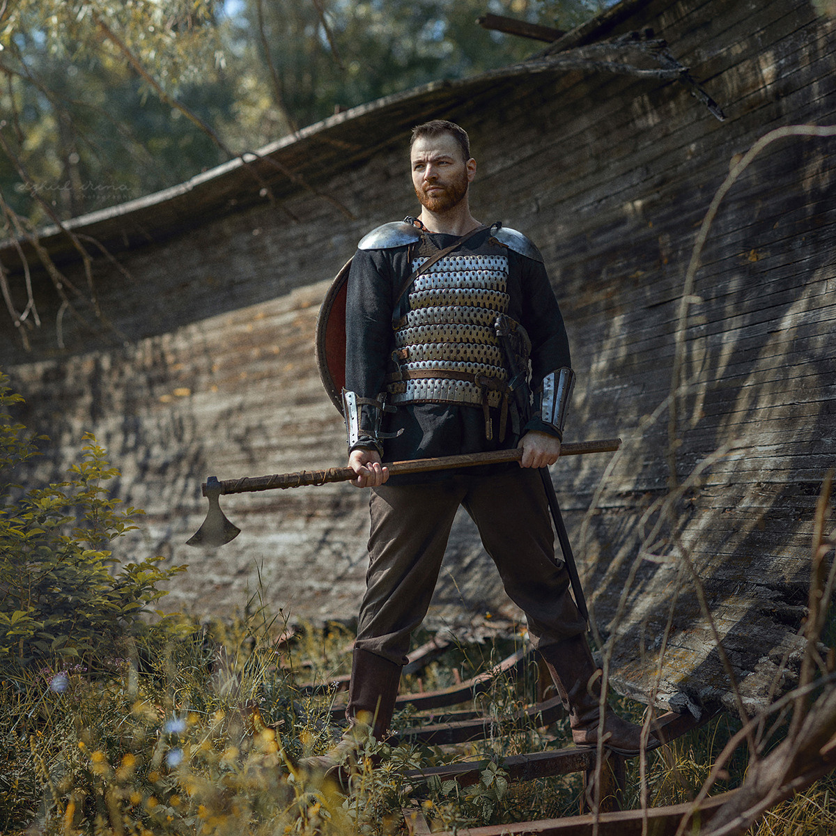 Shooting for the brand. Vikings drink LUUFEN. Symbol Ship. Art photographer in Amsterdam, the Netherlands Irina Dzhul