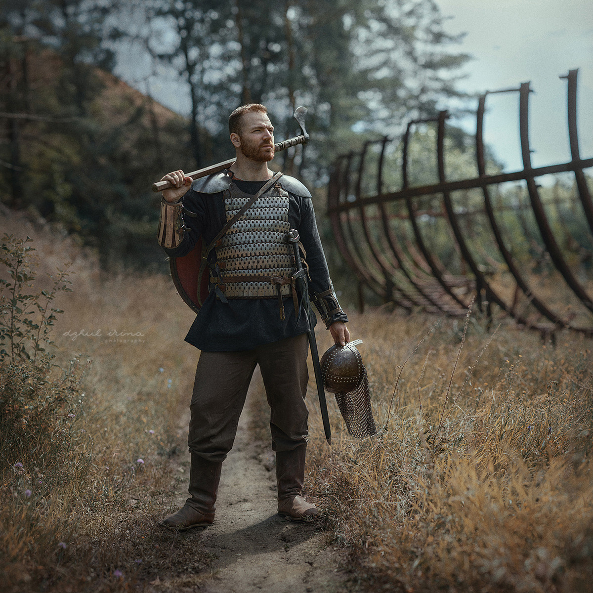 Shooting for the brand. Vikings drink LUUFEN. Symbol Ship. Art photographer in Amsterdam, the Netherlands Irina Dzhul